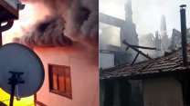 Başkent'te çıkan yangında 4 eski Ankara evi yandı