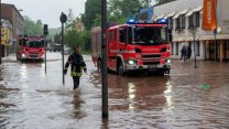 Almanya'da şiddetli yağış nedeniyle sel ve su baskınları meydana geldi